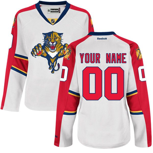 Reebok Florida Panthers Womens Premier Away NHL Jersey - White->women nhl jersey->Women Jersey